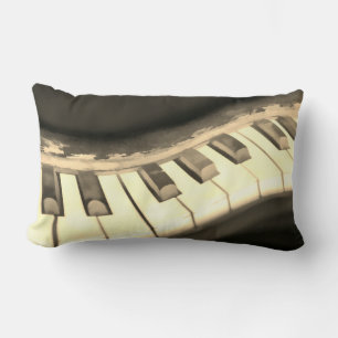 Cojín Lumbar los amantes de la música pillow piano teclado arte