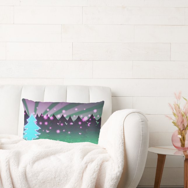 Cojín Lumbar Los árboles de Navidad sombras de verde (Sofá)