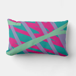 Cojín Lumbar los colores del vintage de los años ochenta 80s