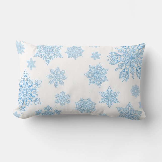 Cojín Lumbar Los copos de nieve están cayendo - (Anverso)