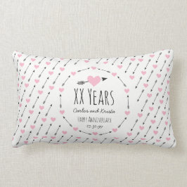 Cojín Lumbar Los corazones y las flechas personalizaron