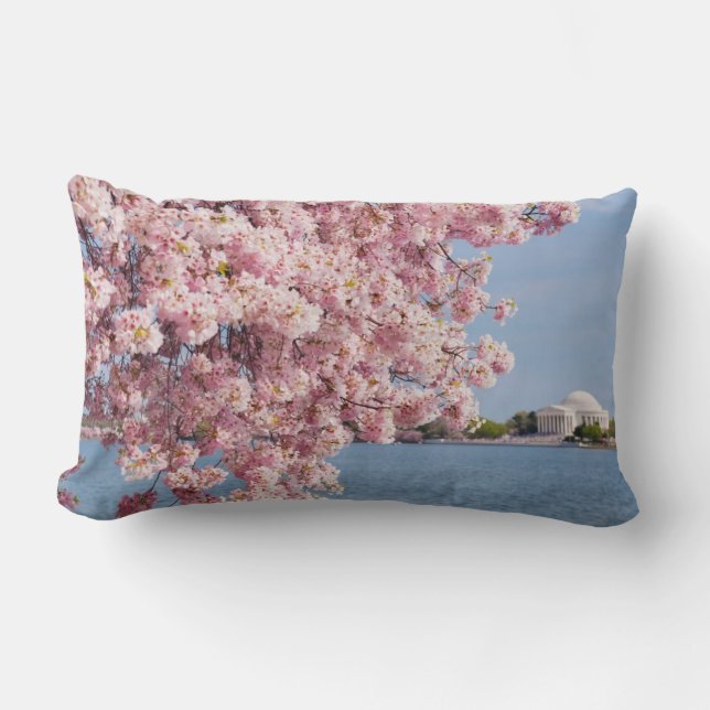 Cojín Lumbar Los E.E.U.U., Washington DC, cerezo (Anverso)