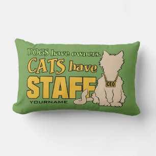 Cojín Lumbar LOS GATOS TIENEN PERSONAL personalizado lanzar alm