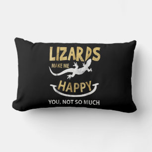Cojín Lumbar Los lagartos me hacen feliz. Tú no tanto.