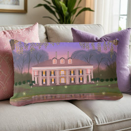 Cojín Lumbar Louisiana Southern Mansion House Purple