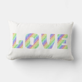 Cojín Lumbar LOVE & HEAL: Dual-Sided Rainbow Affirmation Throw 