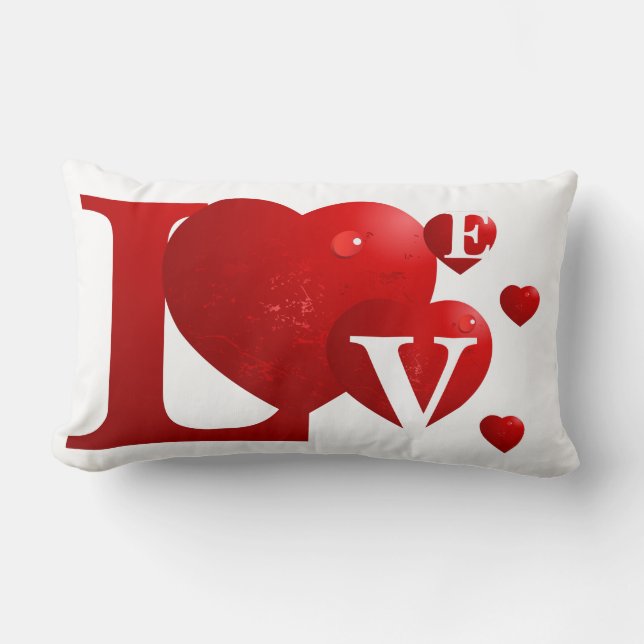 Cojín Lumbar LOVE Hearts American MoJo Pillow (Anverso)