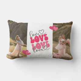 Cojín Lumbar LOVE Personalizados Fotos El día de San Valentín