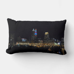 Cojín Lumbar Luces nocturnas Cleveland Ohio Pillow