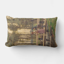 Cojín Lumbar Lugar de encuentro romántico (por Edmund Blair Lei