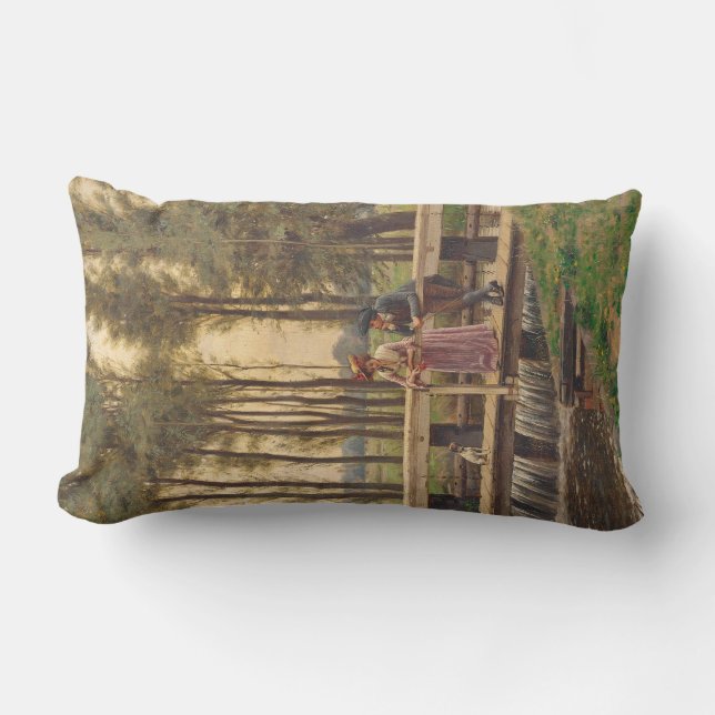 Cojín Lumbar Lugar de encuentro romántico (por Edmund Blair Lei (Anverso)