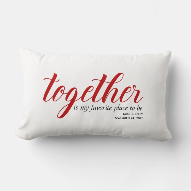 Cojín Lumbar Lugar favorito para ser personalizado (Anverso)