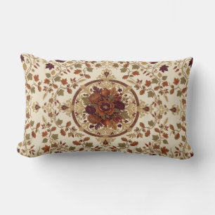 Cojín Lumbar Lujoso vintage floral medallón decorativo de otoño