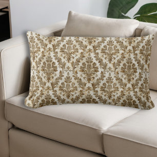 Cojín Lumbar Lujoso y elegante Marfil Damask