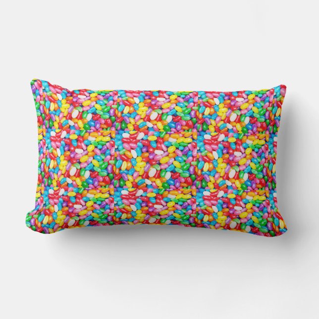 COJÍN LUMBAR LUMBAR PILLOW TIENE **CARGAS DE JELLY BEANS" (Anverso)
