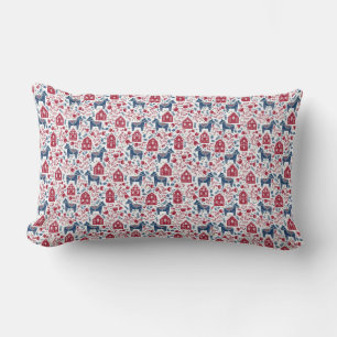 Cojín Lumbar Lumber Cushion - Caballo de Arte Folclórico Sueco