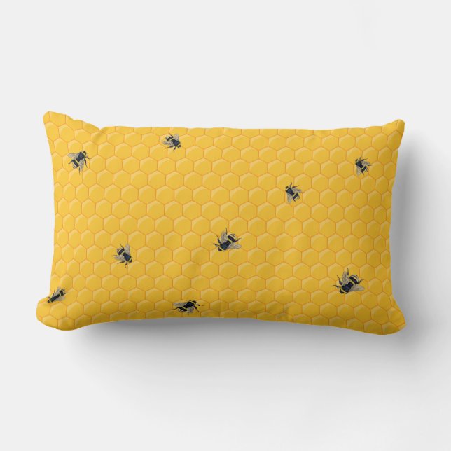 Cojín Lumbar Lumber Cushion - Honeycomb Bee2 (Anverso)