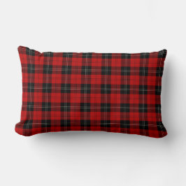 Cojín Lumbar Luminoso rojo y negro Ramsay Clan Scottish Plaid
