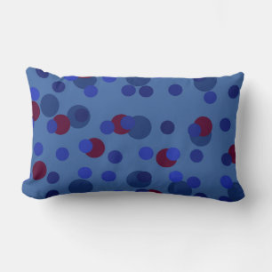 Cojín Lumbar lunares rojos y azules