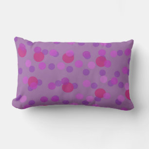 Cojín Lumbar lunares rosa y morado