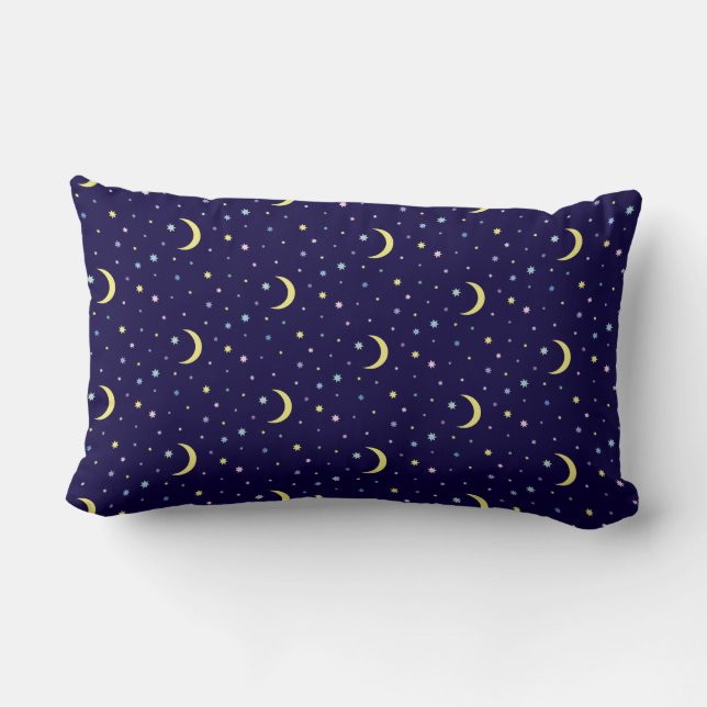 Cojín Lumbar Lunas y estrellas. (Reverso )
