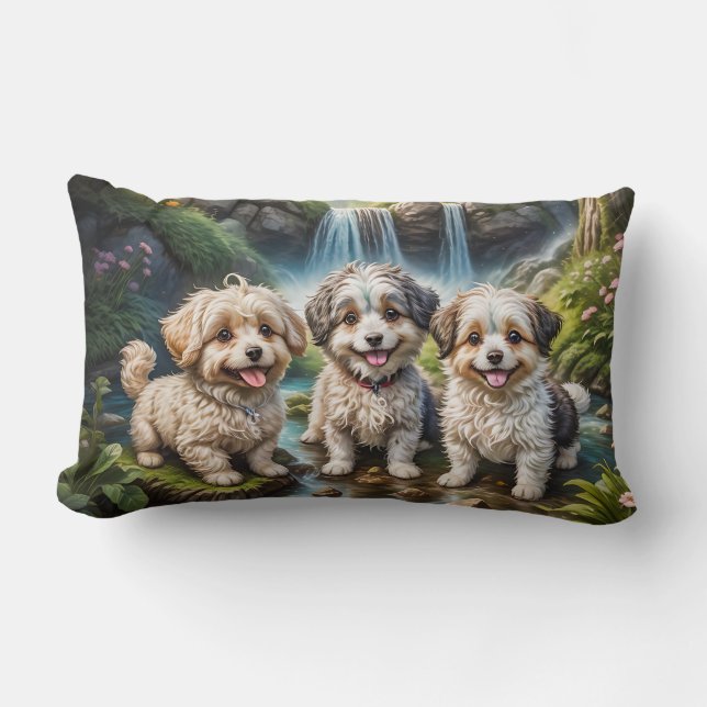 Cojín Lumbar Lustige Hundebande (Anverso)