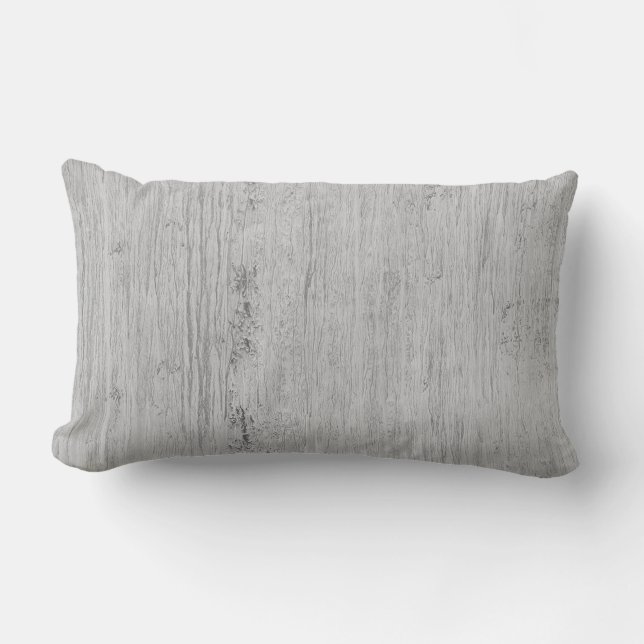 Cojín Lumbar Madera de grano blanco gris claro (Anverso)