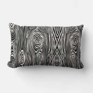 Cojín Lumbar Madera negra y blanca