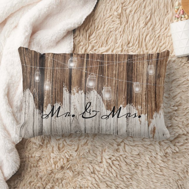 Cojín Lumbar Madera Rústica Marrón con Luces personalizables (Manta)