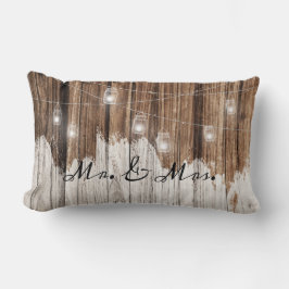 Cojín Lumbar Madera Rústica Marrón con Luces personalizables