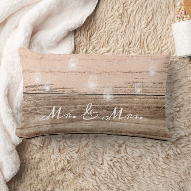 Cojín Lumbar Madera Rústica Suave con Luces Personalizables (Manta)