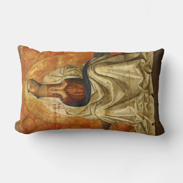 Cojín Lumbar Madonna en Gloria (Virgen María Enstronada) (Anverso)