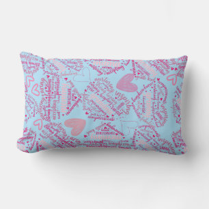 Cojín Lumbar Madre de los corazones 01.Pink Lblue BG