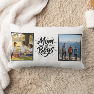 Cojín Lumbar Madre de niños Pincel Escritura Doble Foto Minimal