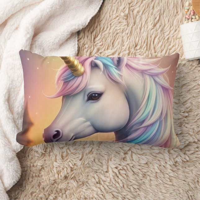 Cojín Lumbar Magical Rainbow Unicorn Personalized (Manta)