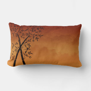 Cojín Lumbar Magnífica vista de Bambú y montaña