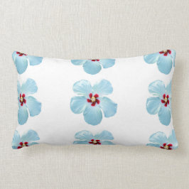 Cojín Lumbar Magnífico pilar blanco hawaiano hibiscus fllower