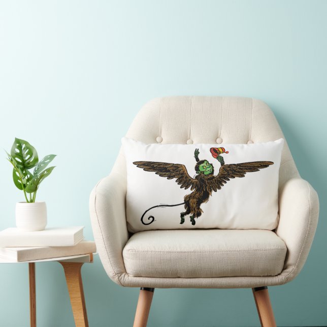 Cojín Lumbar Mago de las cosechas de oro, mono volador malvado (Silla)