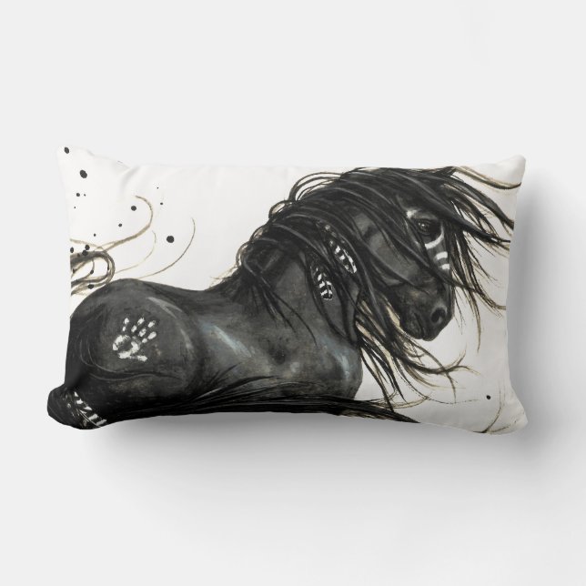 Cojín Lumbar Majestic Horse by Bihrle Pillow (Anverso)