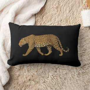 Cojín Lumbar Majestic Walking Leopard Ilustracion