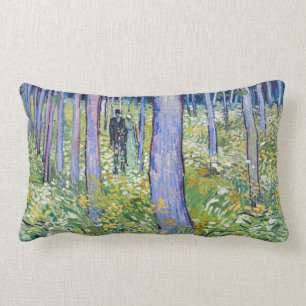 Cojín Lumbar Maleza de Vincent van Gogh con dos figuras