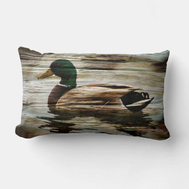 Cojín Lumbar Mallard Duck (Anverso)
