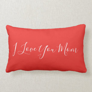 Cojín Lumbar Mamá indicada con letras de la mano moderna te am