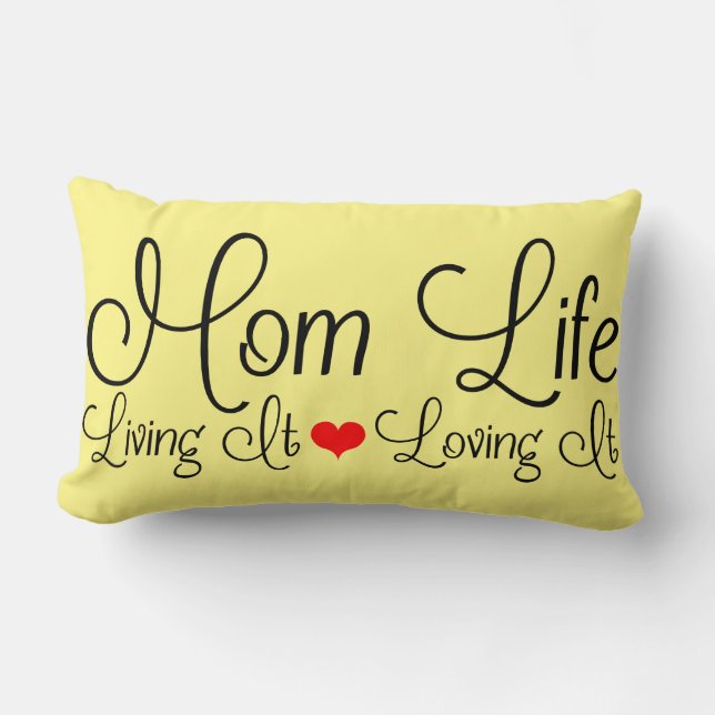 Cojín Lumbar Mama Life | Vivir | Amarlo Amarillo (Anverso)