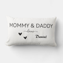 Cojín Lumbar Mamá personalizado y papá aman a Pillow