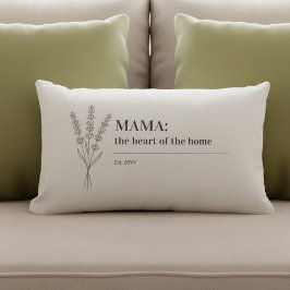 Cojín Lumbar Mama Quote Heart of the Home Minimalist