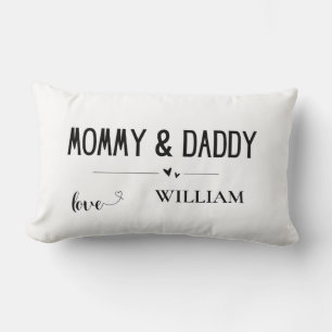 Cojín Lumbar Mamá y papá amor - Nombre personalizado Familia Ke