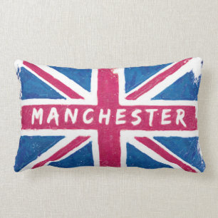 Cojín Lumbar Manchester - bandera británica de Union Jack del