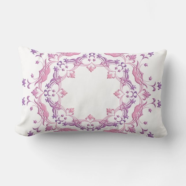 Cojín Lumbar Mandala floral étnica (Anverso)