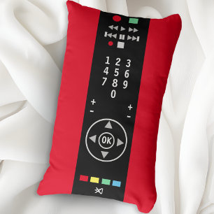 Cojín Lumbar Mando a distancia divertido y genial para TV rojo